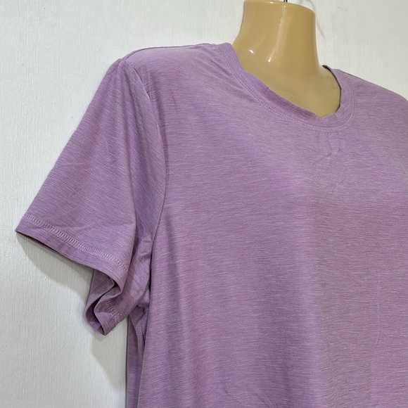 SKECHERS WOMEN TOP LIGHT PURPLE SHORT SLEEVE  SIZE XL - Picture 6 of 11